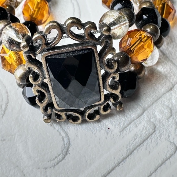 Premier Designs Black and Orange Bracelet multi colored multi strand 7.5 3158 G - Picture 10 of 12